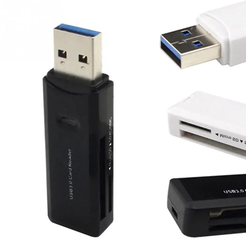 Многофункциональный USB 3,0 кард-ридер 2 слота/MMC+ Micro/T-flash для портативных ПК и Mirco USB порт для смартфона