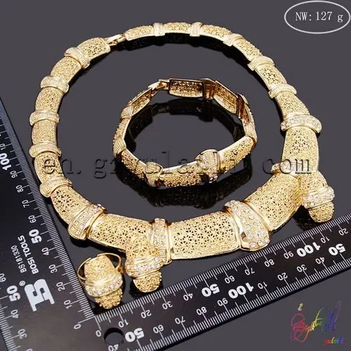 Дешевые свадебные ювелирные наборы мода металлические цепи комплект ювелирных