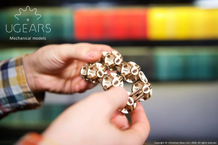 Ugears Fingertip Cube деревянная Механическая Трансмиссия модель начальный уровень взрослые детские игрушки