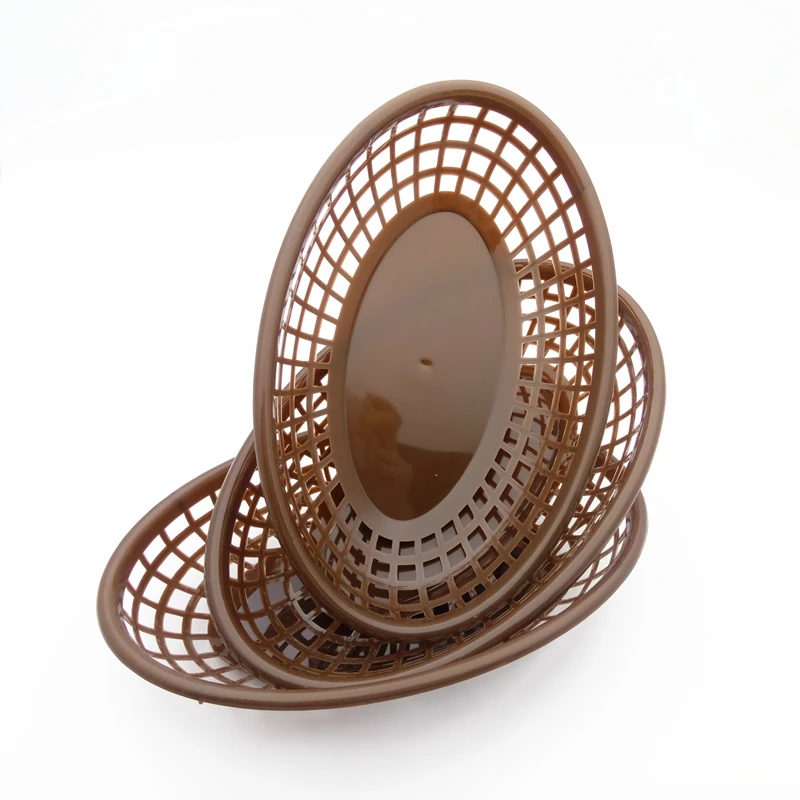 Пластиковая твердая сервировочная корзина посуда для картошки фри Нетоксичная