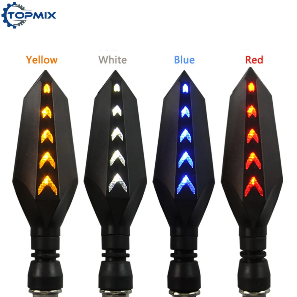 

2pcs Flowing LED Motorcycle Turn Signals Turn Lights LED Direction Lamp Decorative Motorbike Lights Daytime Running Light DRL