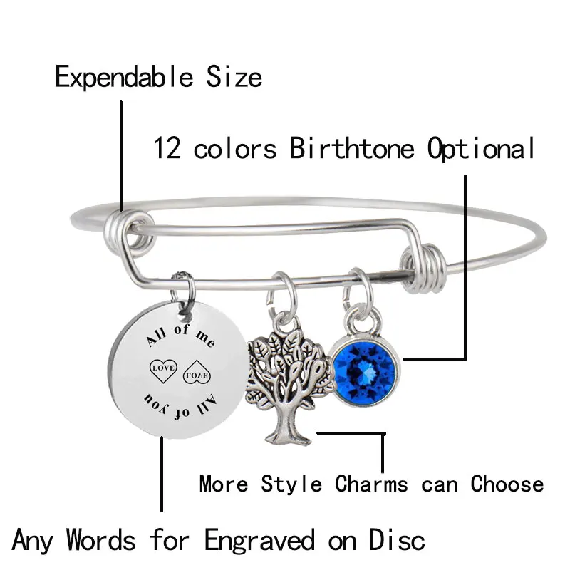 Вдохновляющая собака тег Серебряный браслет бабушка расширяемые браслеты из