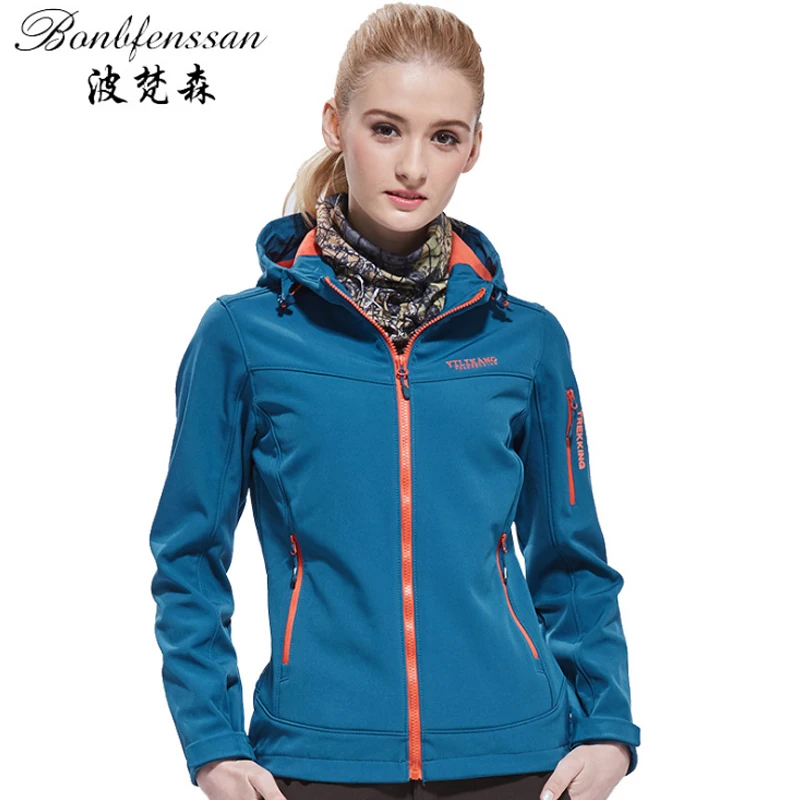 Women Autumn Winter Softshell Fleece Jacket Outdoor Sports Thermal Windbreaker Hiking Camping Fishing Brand Coat 1618B | Спорт и