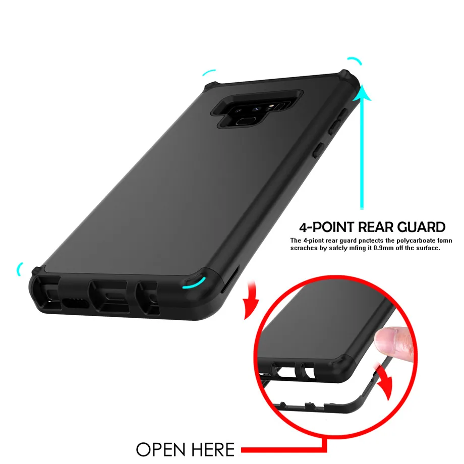 Armor Shockproof TPU+PC Phone Cover For Samsung Galaxy Note9 Coque Heavy Duty Protection Case note 9 |