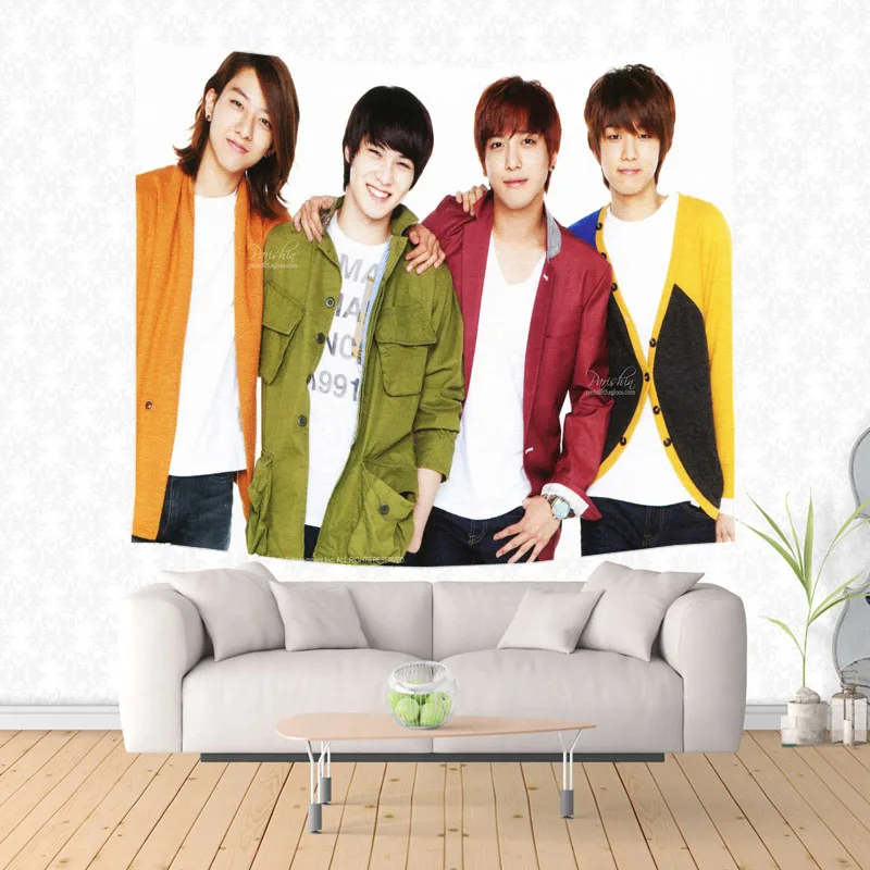 Домашний декоративный гобелен на стену голубого цвета полиэстер наволочка для