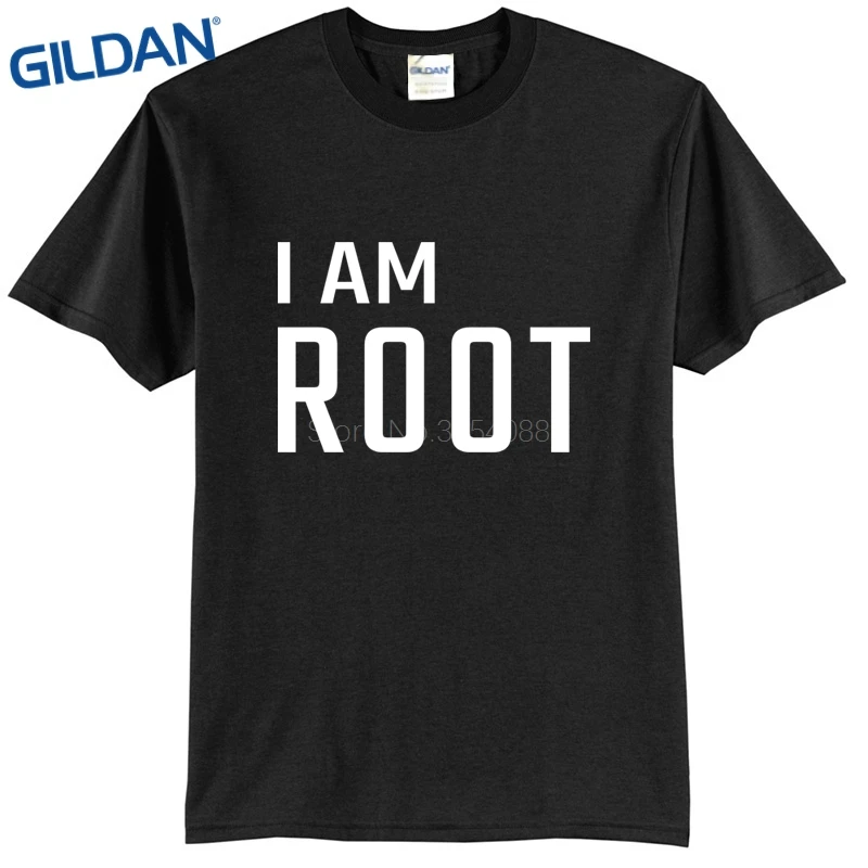 Men T Shirt Great Quality Funny Man Cotton I'm Root Linux By tshirts High Personality Custom Printed Tee Shirts | Мужская одежда