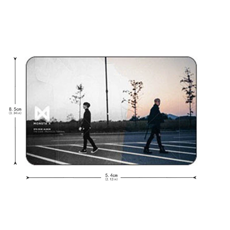 10 шт./компл. K-pop MONSTA X Mini 6-й альбом липкие фото карты Новая мода карты с кристаллами наклейки