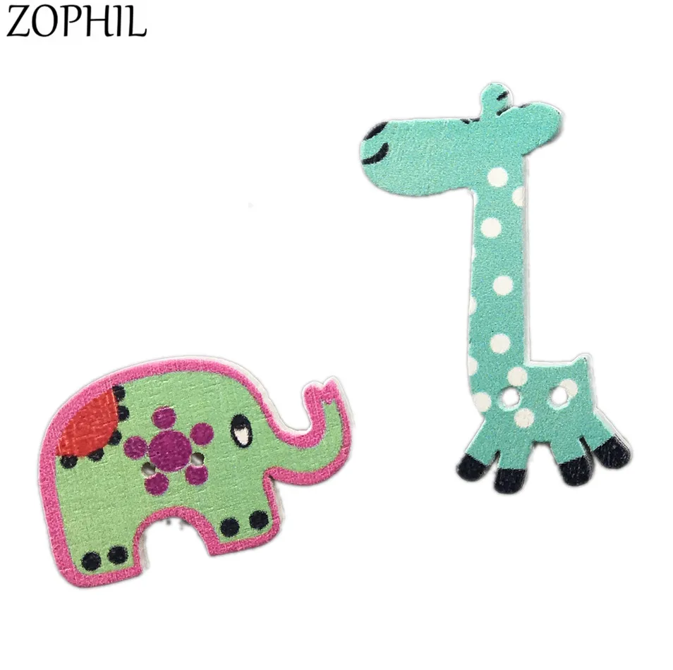 ZOPHIL 50 шт. животные мультфильм игрушки с рисунком деревянные бабочки Колт