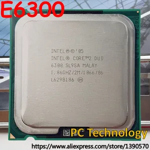 Original Intel core 2 duo E6300 Desktop processor CPU 1.86GHz/2MB/1066MHz LGA775 100% test ship out within 1 day