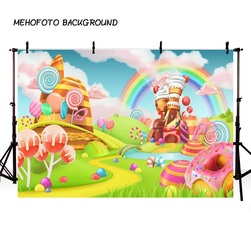 Фоны MEHOFOTO розовые конфеты бар день рождения фото фон Дети Фотография фоны под