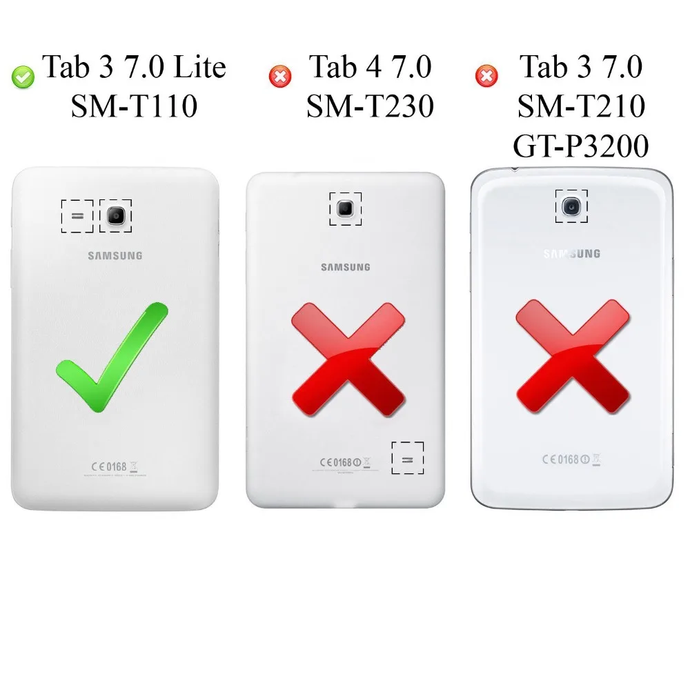 Чехол из искусственной кожи с вращением на 360 градусов для Galaxy Tab 3 7 &quotLite SM-T110 T111 T116