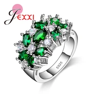 trendy bands jewelry brand design bijoux colorful cubic zirconia women rings 925 sterling silver wedding engagement ring