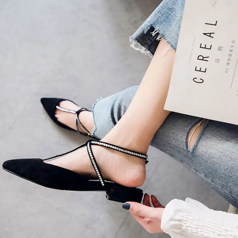 MONMOIRA/роскошные сандалии на плоской подошве со стразами женские летние с Т