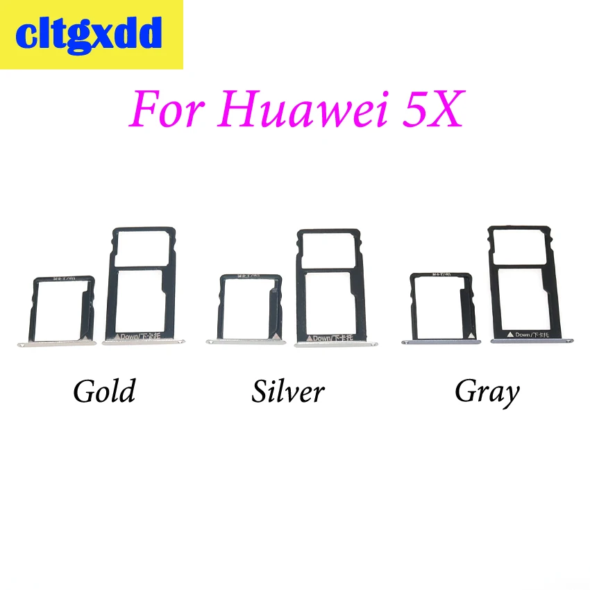 Cltgxdd лоток для sim-карт+ Nano SIM& Micro SD для huawei Honor 5C 5X 6X устройство для чтения sim-карт слот Держатель Замена частей