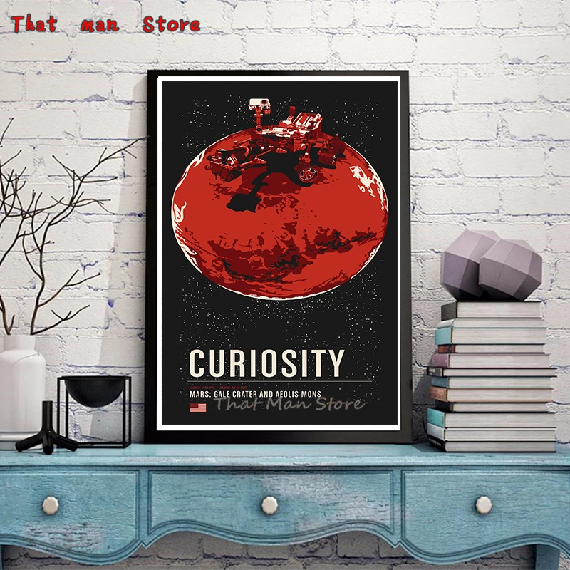 Печать высокой четкости космос путешествия Современное научное искусство белый