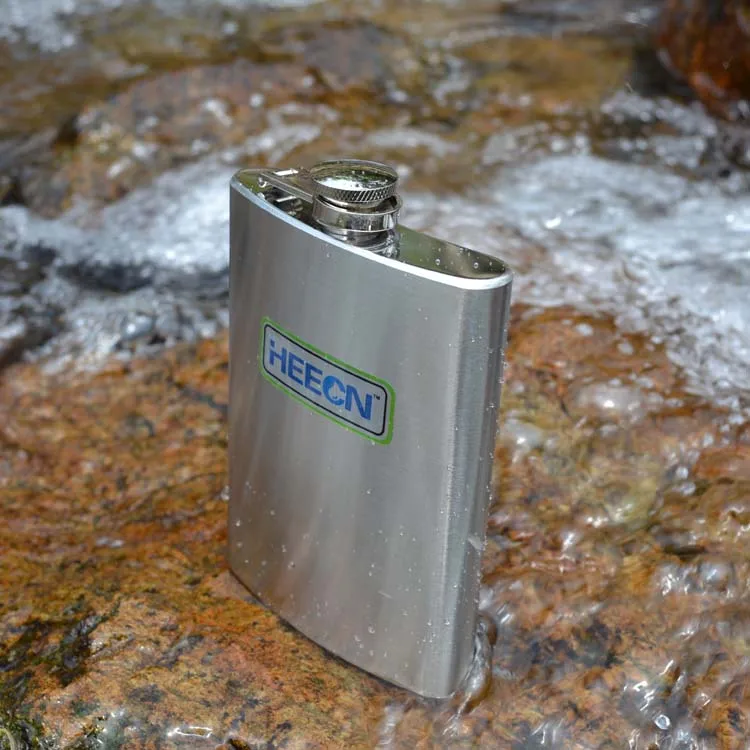 

free shiping Heecn hip flask stainless steel hip flask 6oz 170ml with good quality