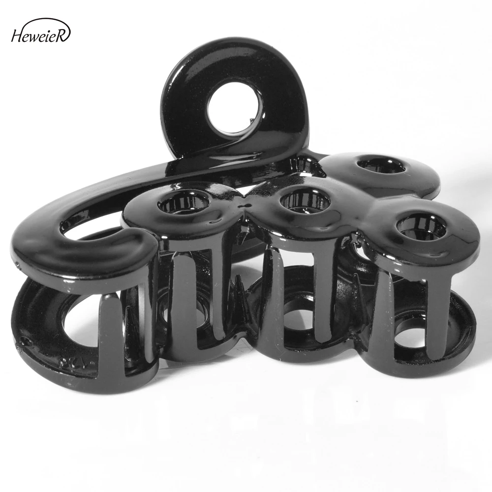 Модные аксессуары для девушек и женщин черные пластиковые зажимы волос заколки