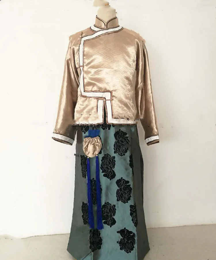 Shen XingYi Embroidery Male Costume 2 Designs Late Qing Dynasty Rich Men's Long Gown for Latest TV Play Nothing Gold Can Stay |