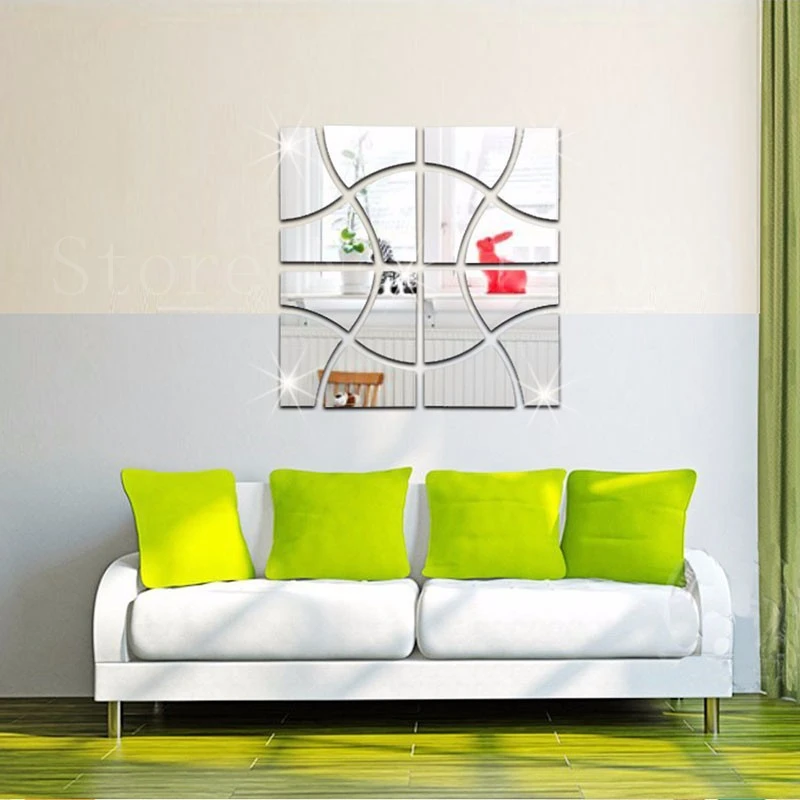 3D зеркальные настенные Стикеры украшение для детской спальни гостиной