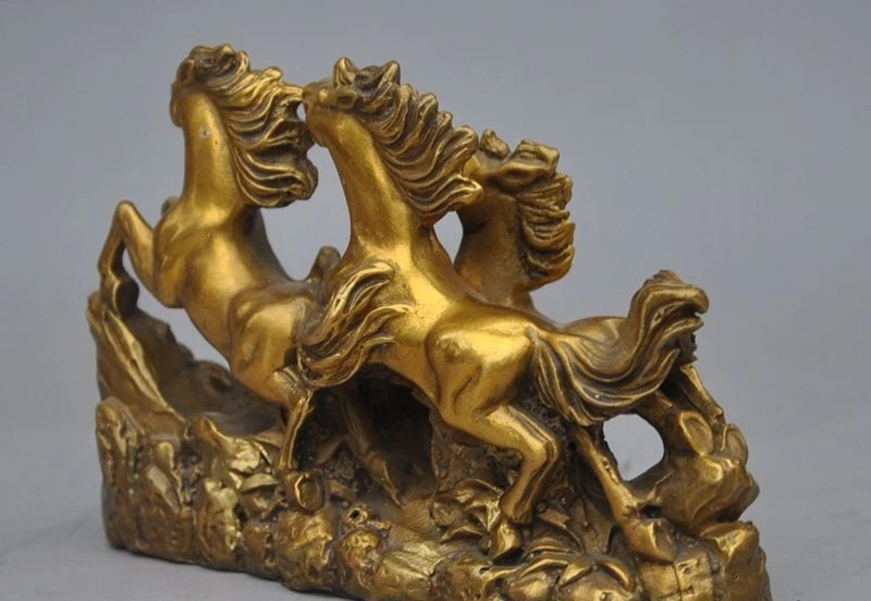 Фото 6"chines copper brass fengshui 3 Gallop Horse Success Auspicious lucky statue Дом и сад 6"chines copper brass fengshui 3 Gallop Horse Success Auspicious lucky statue Дом и сад