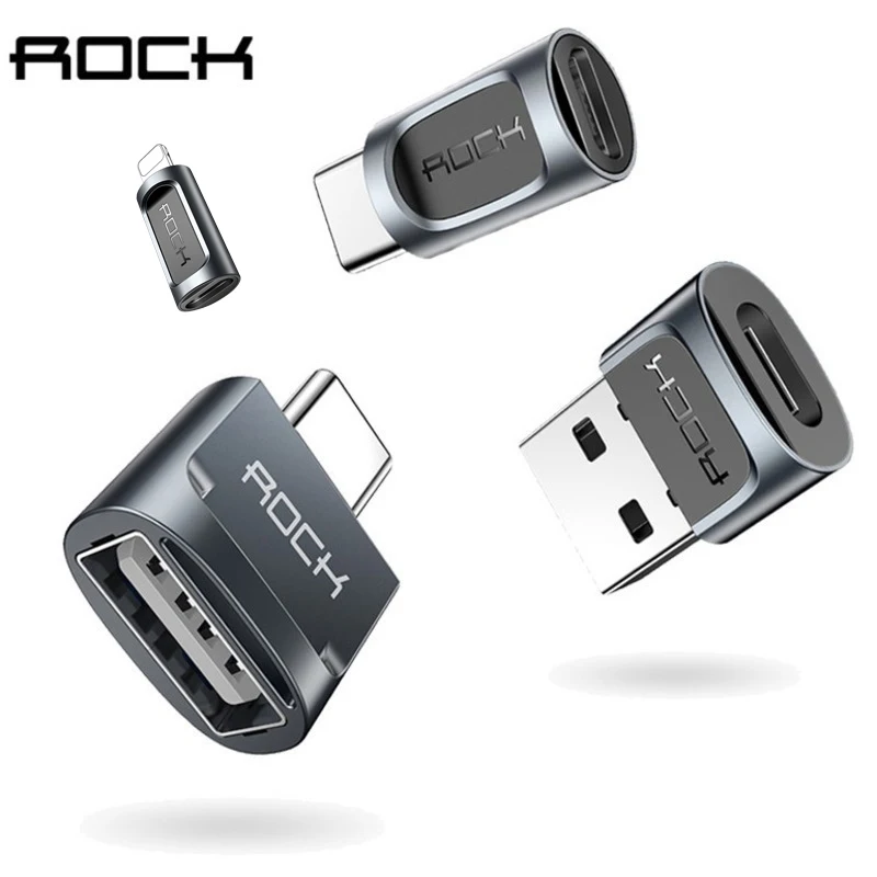 OTG адаптер Micro usb type C для освещения Iphone Macbook конвертер алюминиевый данных Женский
