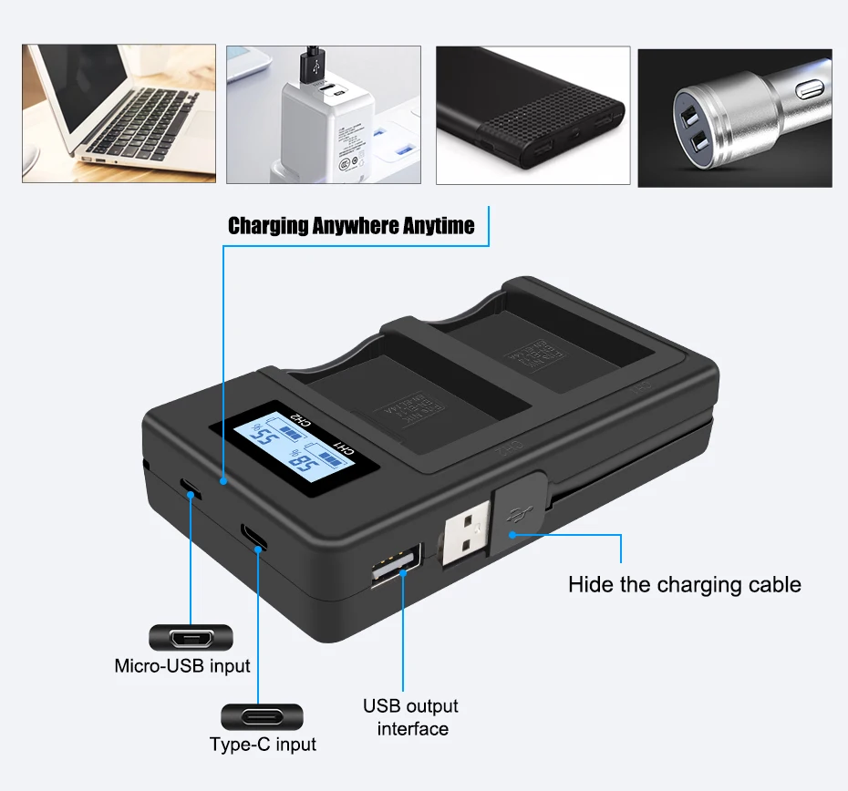 2 шт. EN-EL14A EN-EL14 ENEL14 батареи для камеры+ ЖК-дисплей USB Dual Зарядное устройство для Nikon D3100 D3200 D3300 D3400 D3500 D5600 D5100 D5200 P7000