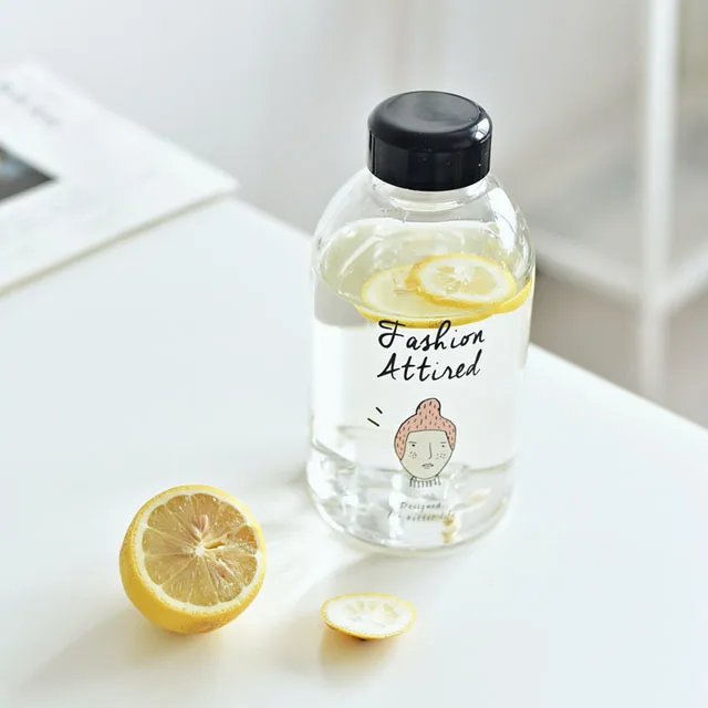 600 мл Южная Корея большой емкости простой стеклянный прилив Мужская бутылка для