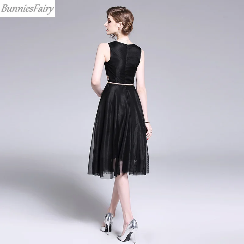 BunniesFairy/2019 летнее женское платье принцессы с цветочной вышивкой и бисером