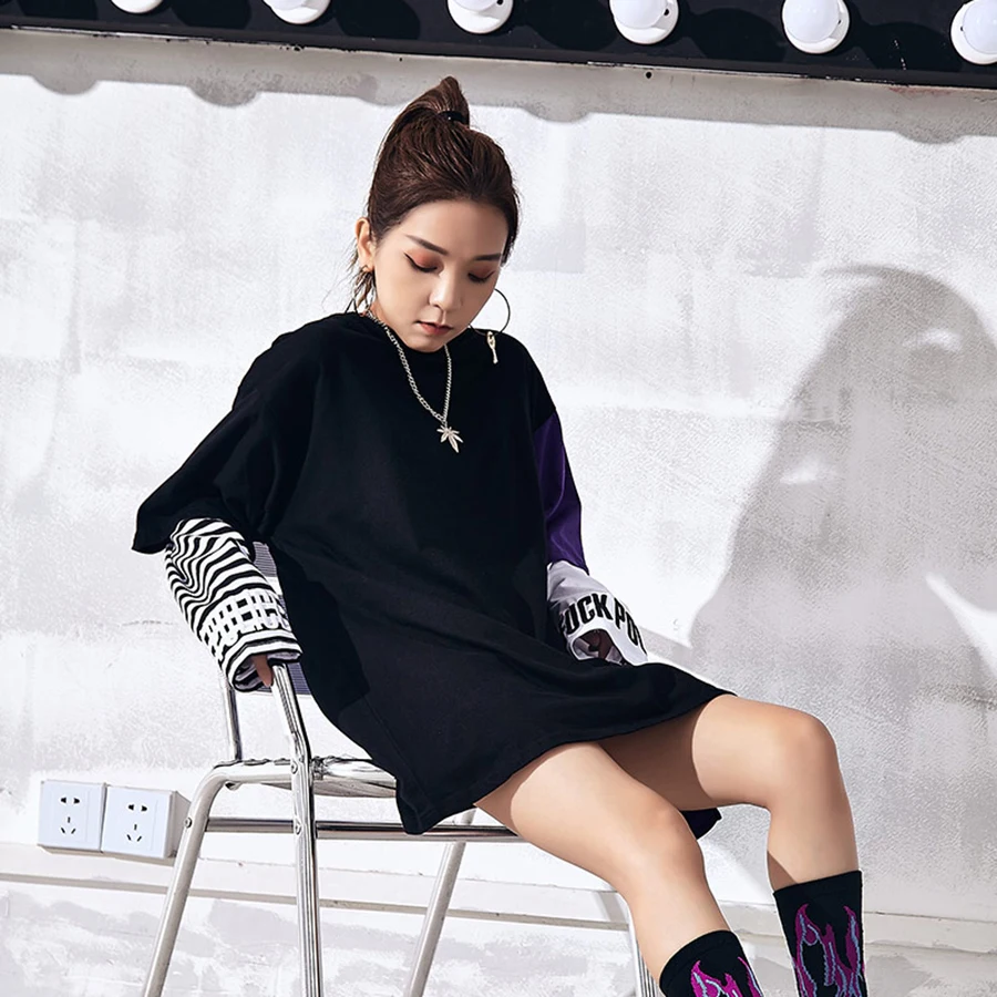 Женская футболка в стиле Харадзюку С буквенным принтом Повседневная Свободная