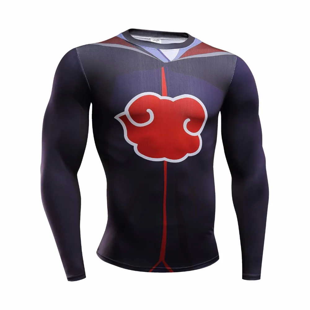 Новая популярная футболка с длинными рукавами изображением Аниме Наруто флага