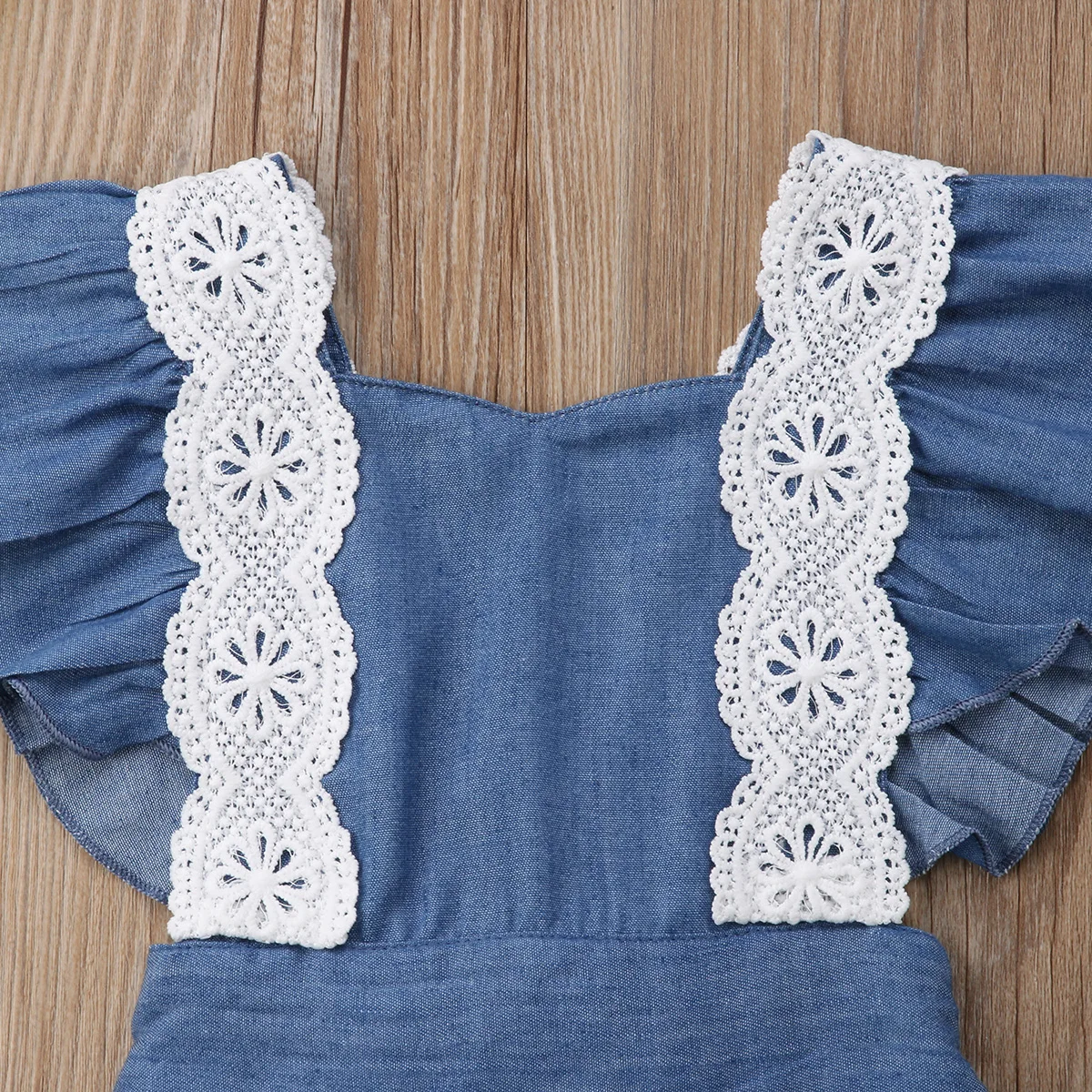 Summer Princess Baby Kids Girls Sundress Toddler Denim Lace Dress Clothes Dresses Sleeveless Cute Clothing | Детская одежда и