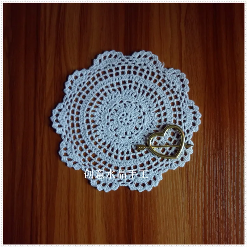 Круглый нескользящий коврик для напитков из натурального хлопка столовый стол в