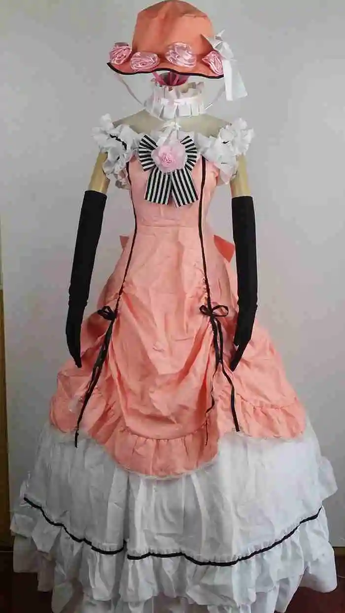 costumes Черный Дворецкий Kuroshitsuji Ciel Phantomhive без рукавов кружево горничной суд полный платье униформа наряд аниме костюмы для косплея - Цвет: costumes