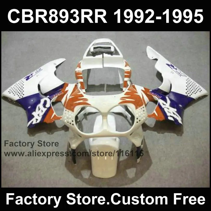 

Обтекатели ABS road/racing для HONDA CBR 900RR CBR 893 RR 1992 1993 1994 1995 CBR 893 92 93 94 95, белые детские комплекты