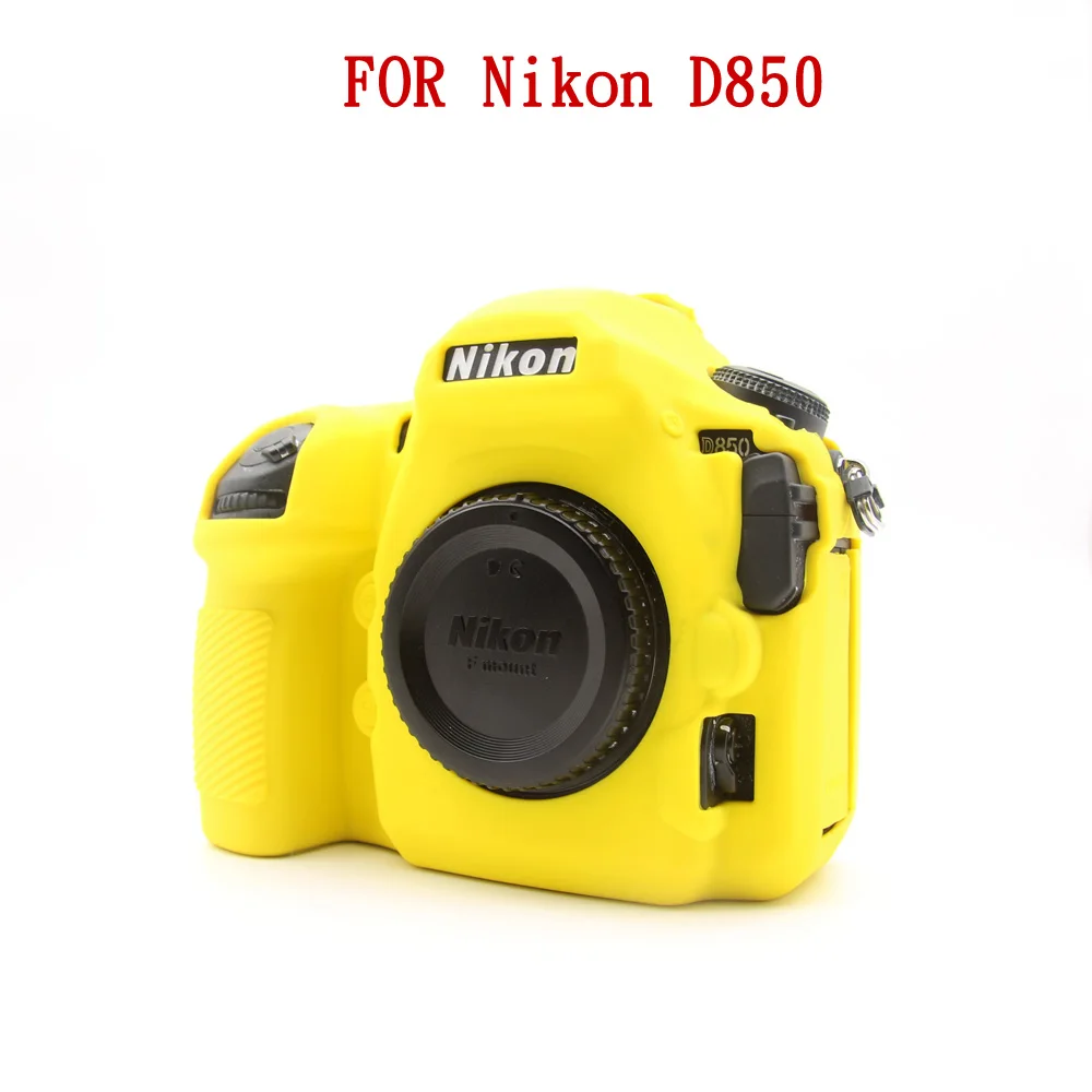 D850 Yellow Силиконовые Резиновые мешки съемный защитный Камера s Крышка корпуса для Nikon D750 D7100 D5500 D5600 D850 D7200 Камера чехол - Цвет: D850 Yellow