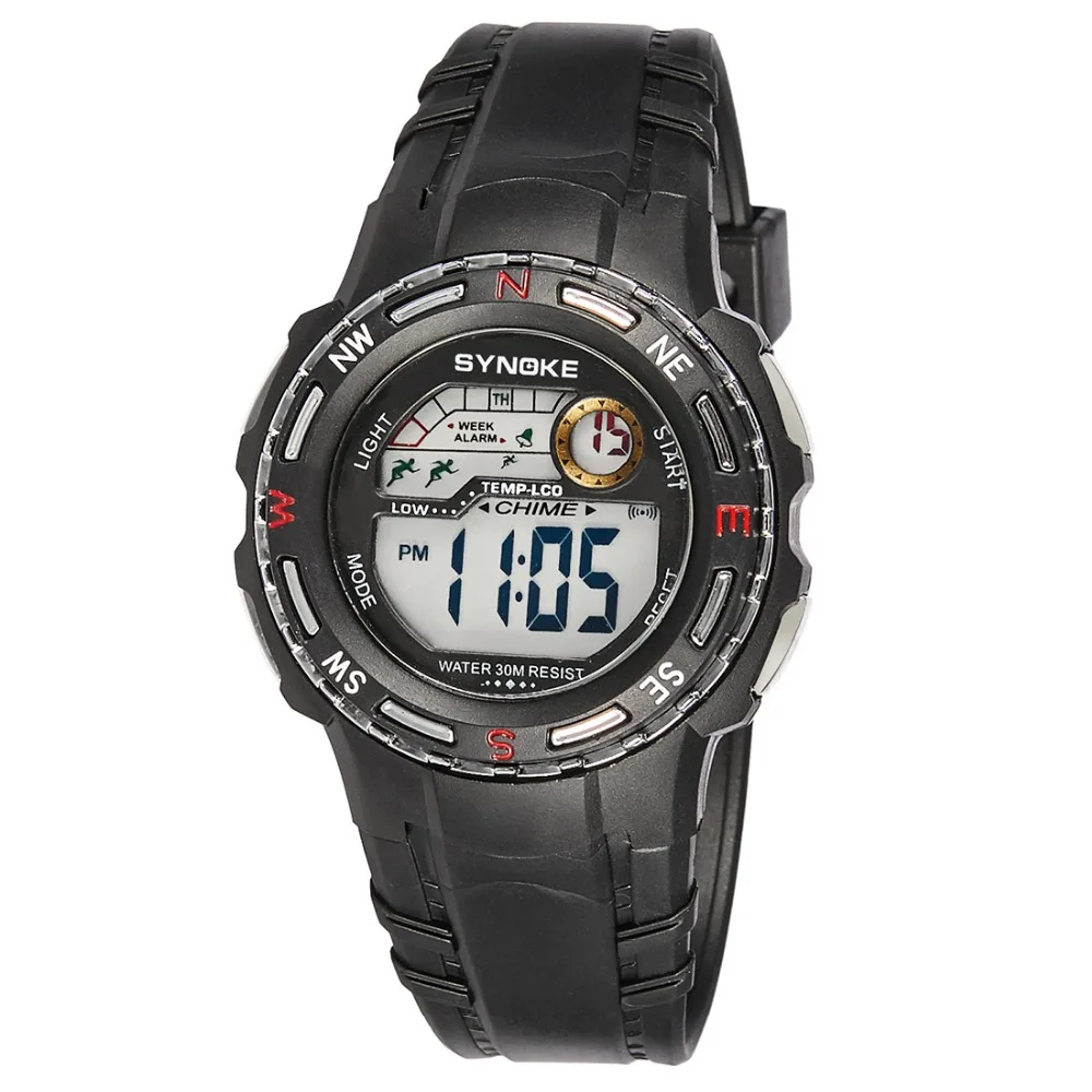 Новые детские спортивные часы Цифровые наручные будильник Chrono 30 м
