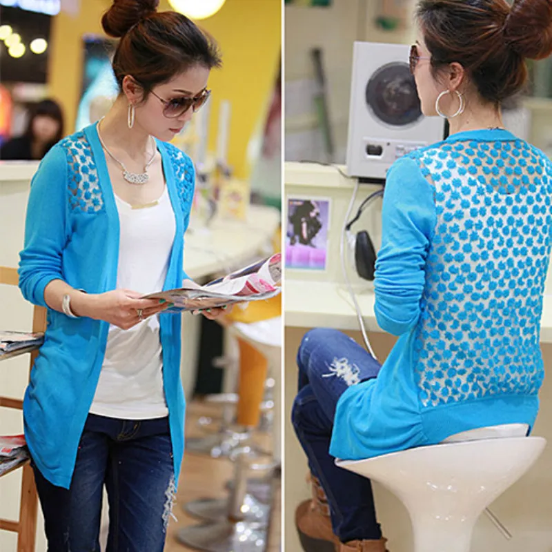 Вязаный крючком женский свитер карамельного цвета летний Кардиган женские