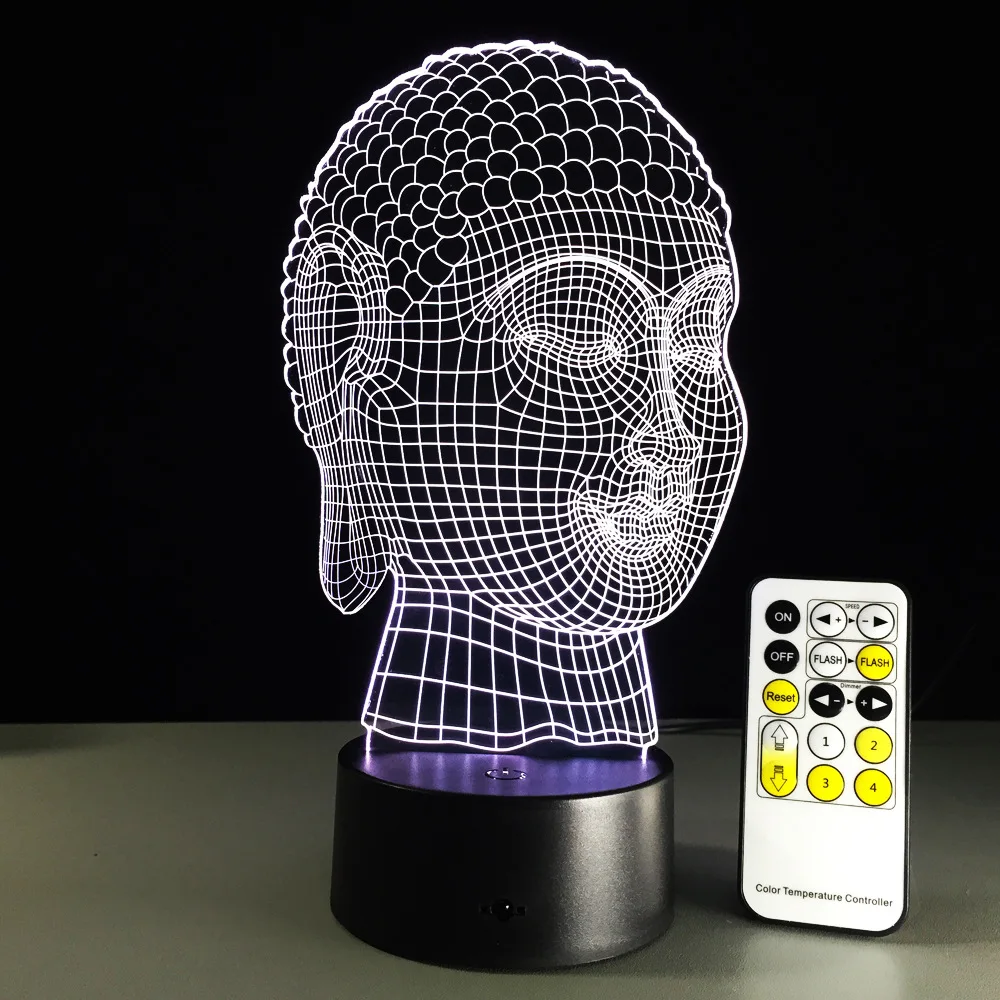 3D Светодиодная лампа с дистанционным управлением пауэрбанк питанием от Usb