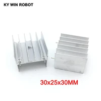 10pcs white aluminium to 220 30x25x30mm heatsink to 220 heat sink transistor radiator to220 cooler cooling 302530mm with 2pin