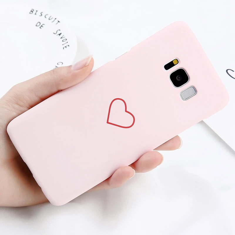 Lovebay жесткие чехлы для пар, чехол для samsung Galaxy S7 Edge S8 S9 Plus Note 8 9 Love Heart стильная модная простая задняя крышка