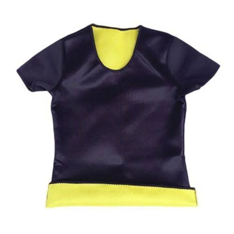 Горячие формочек тела футболка Управление Топы стрейч потливость неопрена для