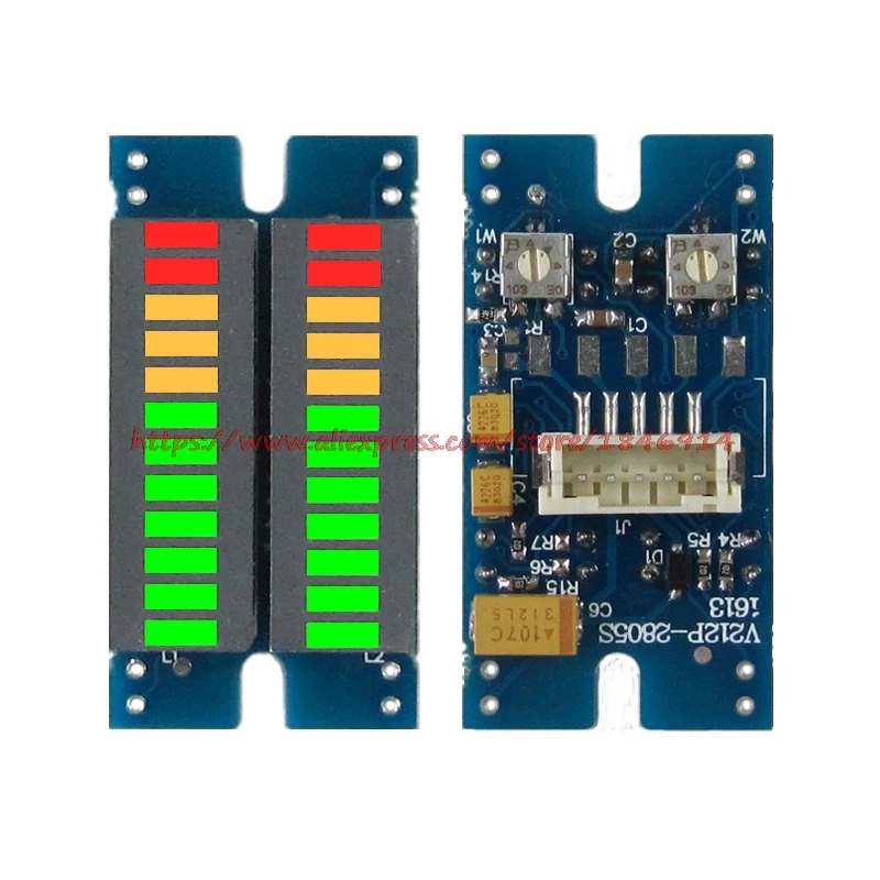 Music spectrum volume level dual channel LED display module Vu audio table