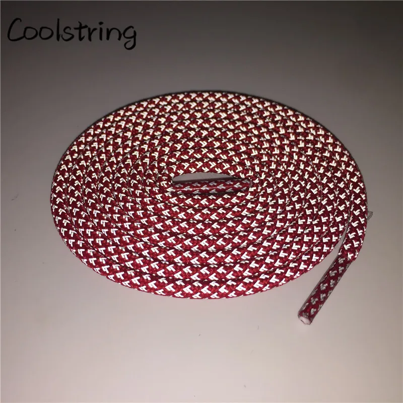 Coolstring выделить 3 м круглые шнурки отражающие Цветной обуви строка Прохладный светло-фиолетовые кружевные индивидуальная безопасность легко галстуком-бабочкой модная обжимной