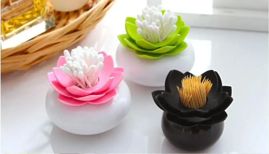 Новинка 2016 ватный тампон лотоса хлопковый держатель в форме бутона основа для