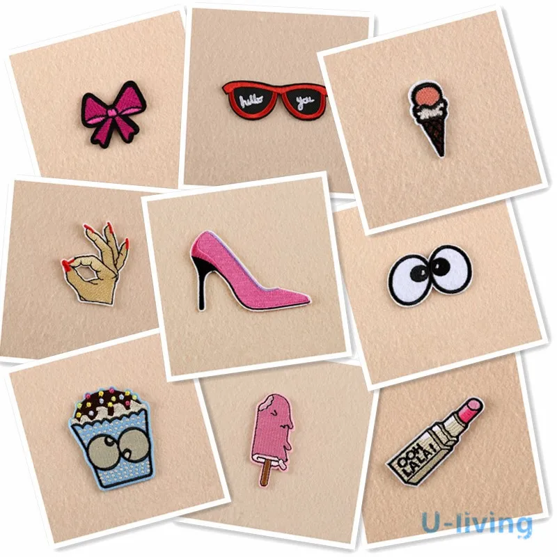 1Pcs Mix lady Patches for Clothing Iron on Embroidered Sew Applique Cute Patch Fabric Badge Garment DIY Apparel Accessories | Дом и сад