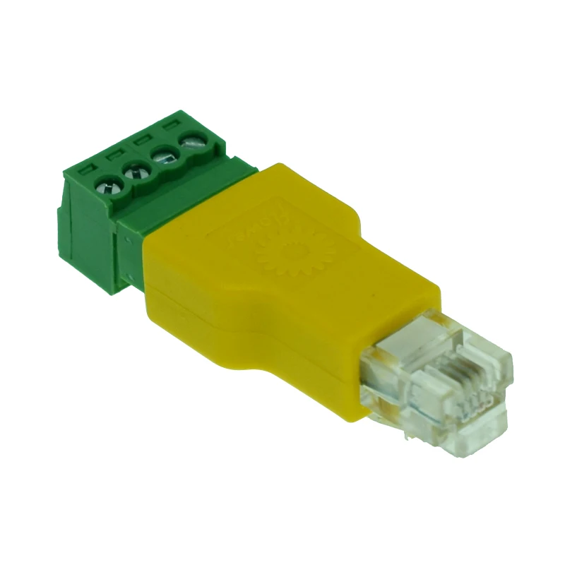 5pcs RJ11 to Screw Terminal Adaptor Male 4 Pin connector splitter for CCTV DVR accessory | Обустройство дома