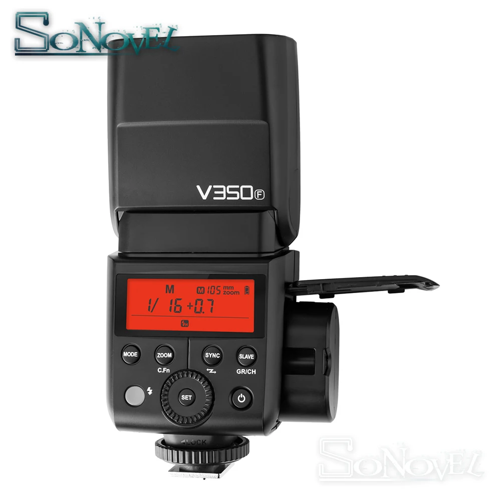 Вспышка для камеры Godox V350F TTL HSS 1/8000s X со встроенным литий ионным аккумулятором 2000