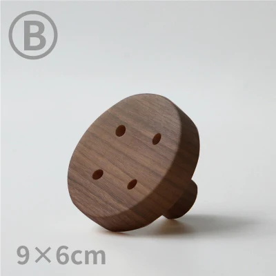 Вуди Крючки Home Decor Ручки Стены Вешалка с Ногтей Натуральный Дуб Дерево Кнопка Поручень Настенный Стеллаж Для Хранения - Цвет: 3