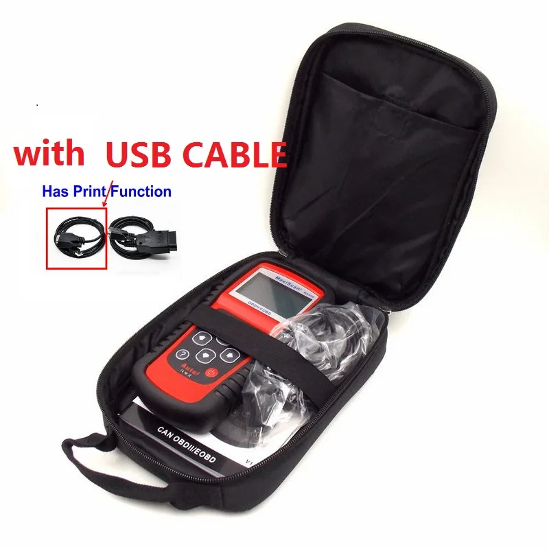 ms509 with usb 2019A-utel MaxiScan MS509 OBDII obd2автомобильный считыватель кодов Сканер автомобильный диагностический инструмент профессиональный MaxiScan MS509 сканер - Цвет: ms509 with usb