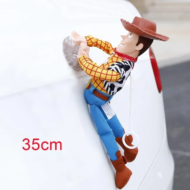 35cm car sticker 25/45 см милая игрушка Story Шериф Вуди автомобиль кукла плюшевые игрушки снаружи подвесная игрушка милые авто аксессуары Автомобильный украшения игрушка - Цвет: 35cm car sticker